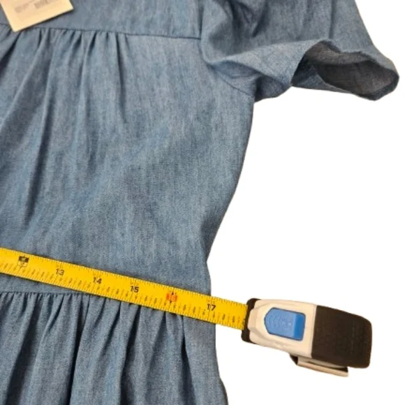 LIKELY Blue River Chambray Dress Size 6 Coastal Cowgirl Boho - Picture 10 of 12